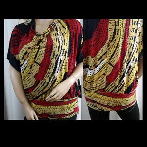 NWT Draped Neck Banded Hem Tunic Size M
